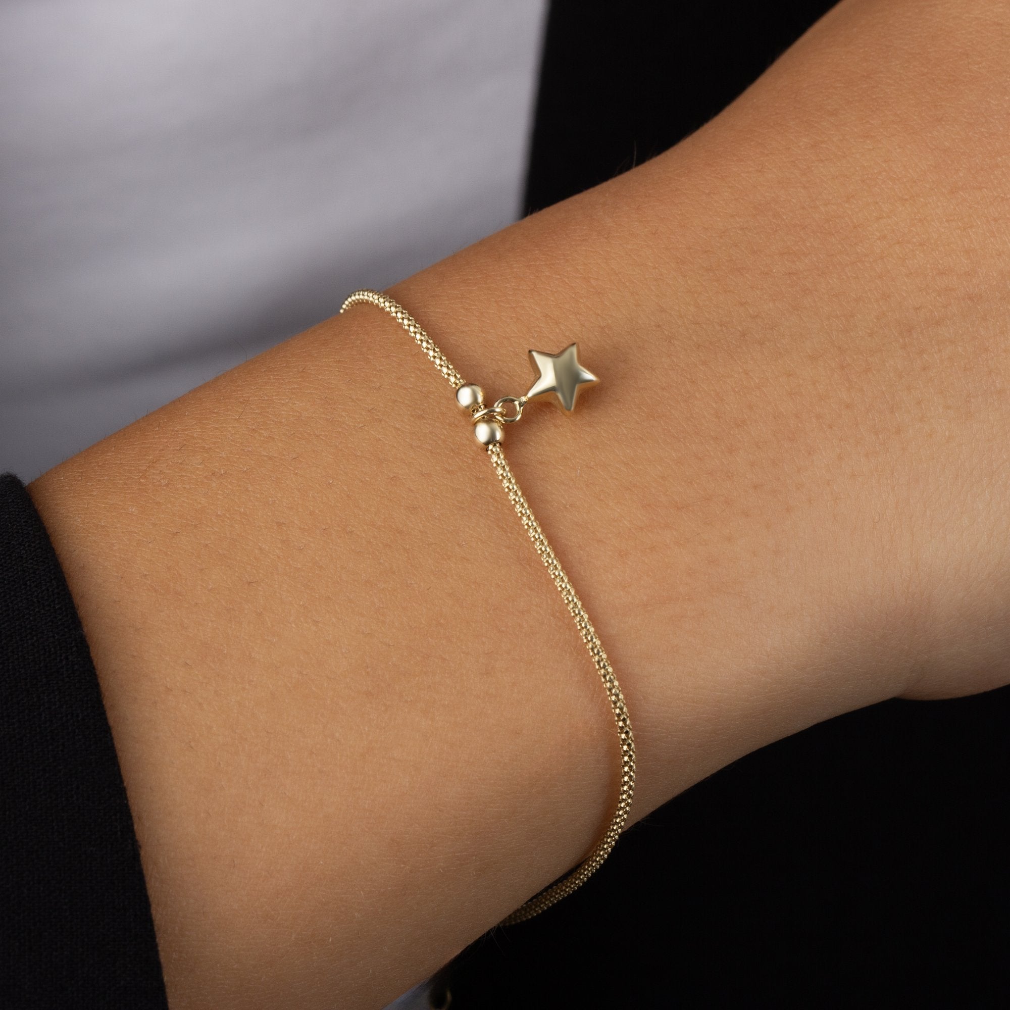 14K Gold Star Bracelet