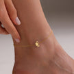 14K Gold Butterfly Anklet