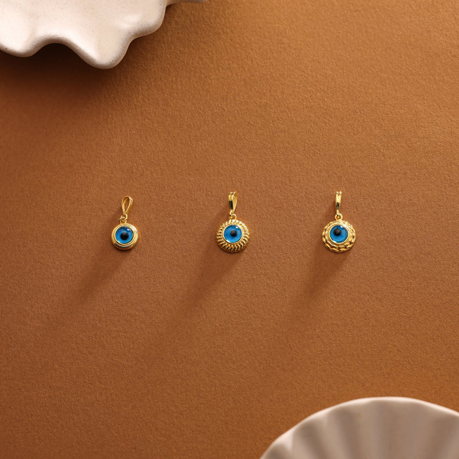 14K Gold Evil Eye Charm