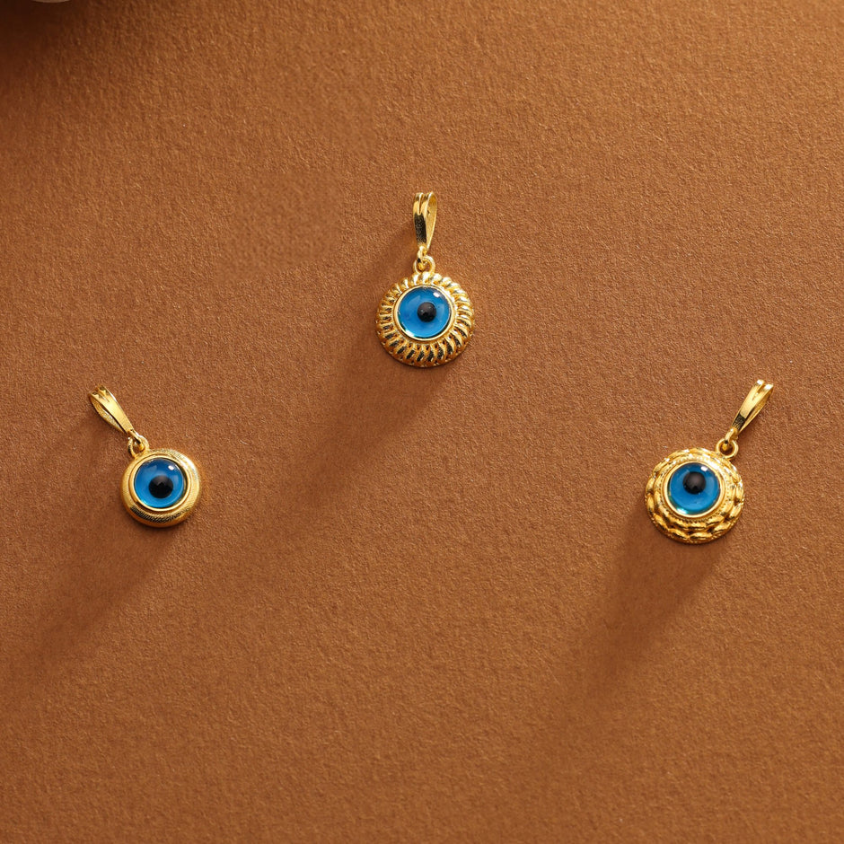 14K Gold Evil Eye Charm