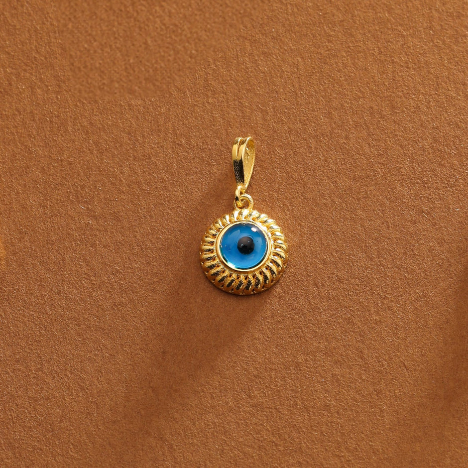 14K Gold Evil Eye Charm