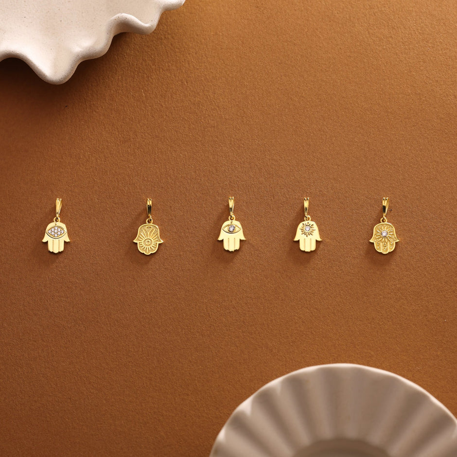 14K Gold Hamsa Charm