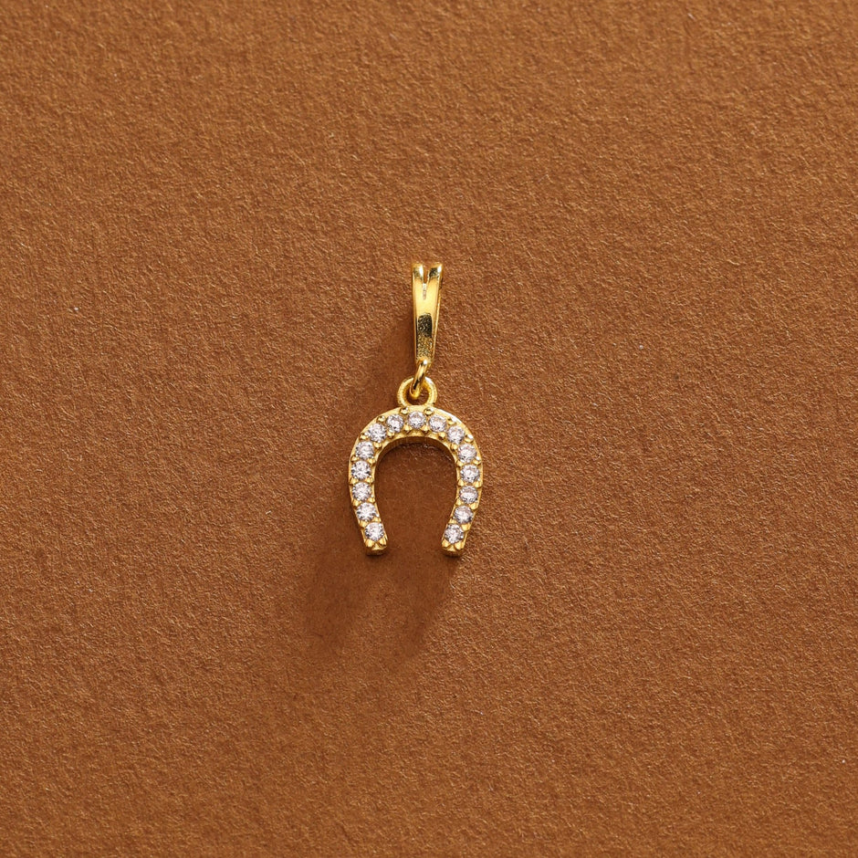 14K Gold Horseshoe Charm