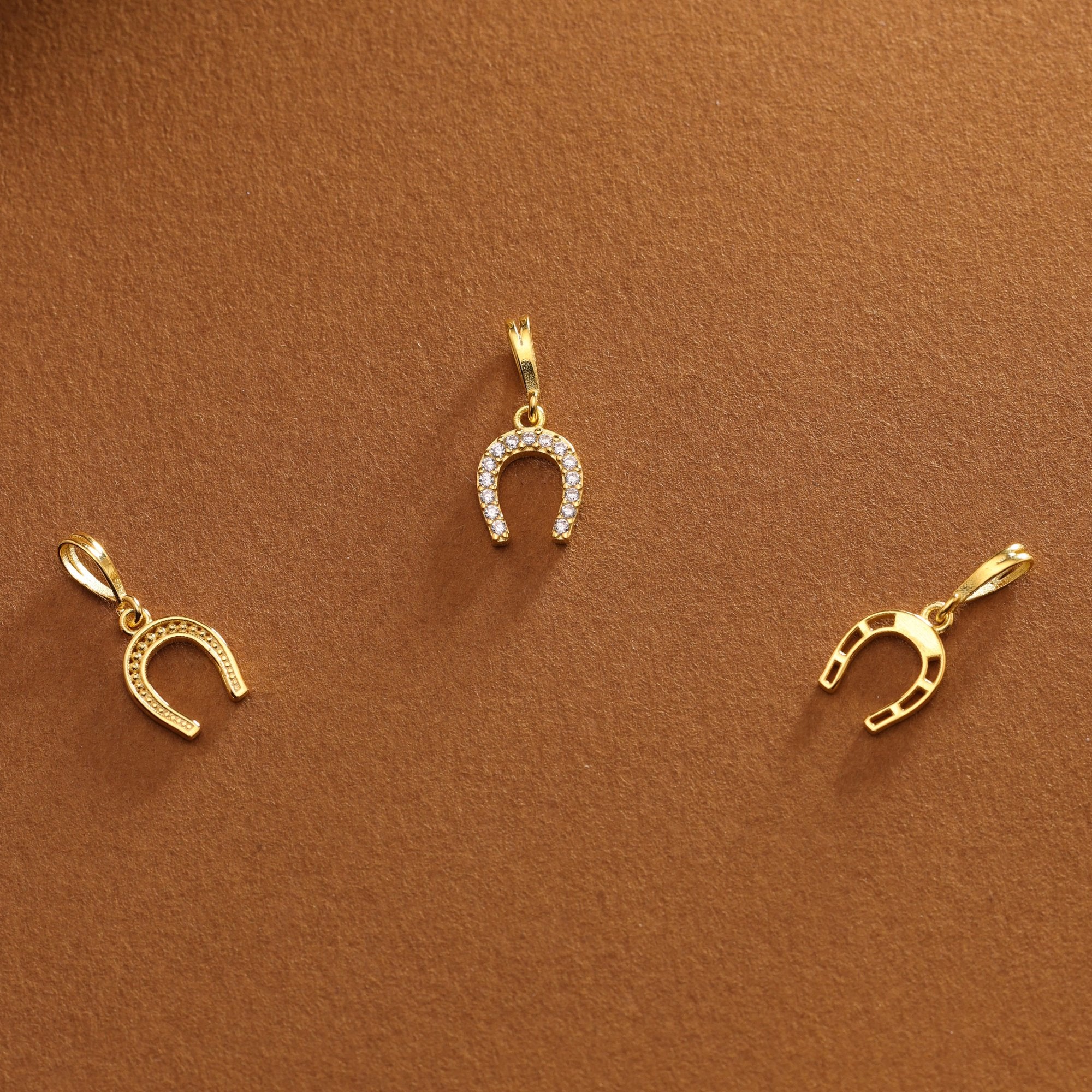 14K Gold Horseshoe Charm