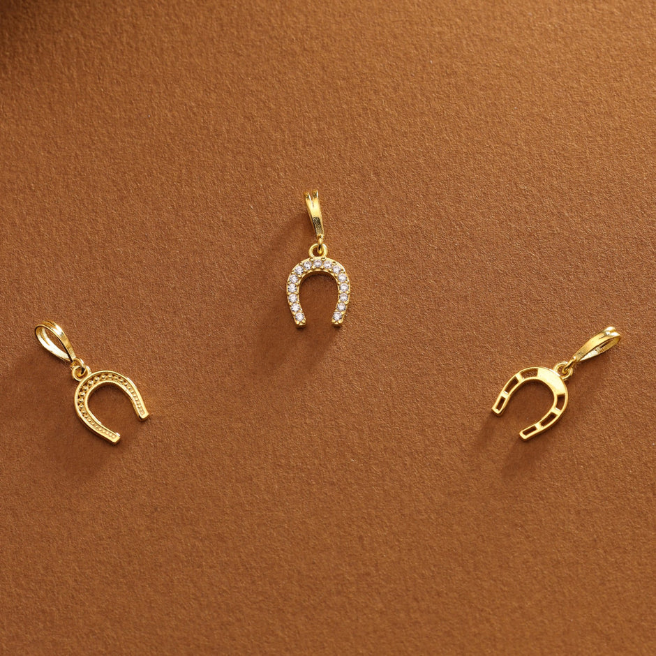 14K Gold Horseshoe Charm
