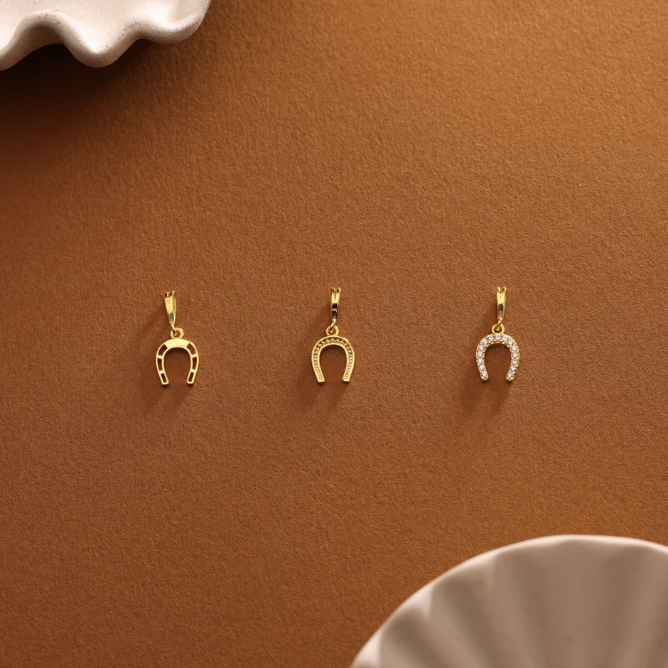 14K Gold Horseshoe Charm