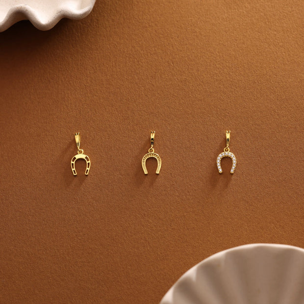 14K Gold Horseshoe Charm