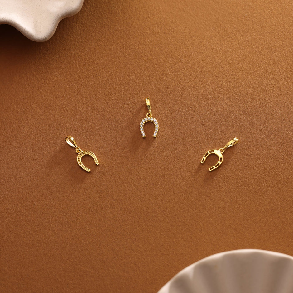 14K Gold Horseshoe Charm