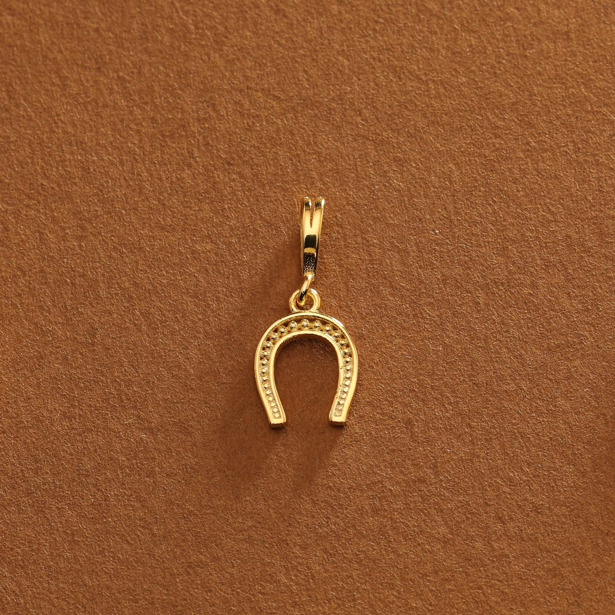 14K Gold Horseshoe Charm