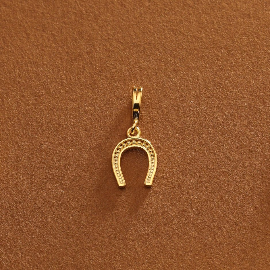 14K Gold Horseshoe Charm