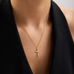 14K Gold Cross Necklace