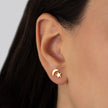 14K Gold Moon and Star Stud Earrings
