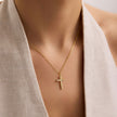 14K Gold Cross Necklace
