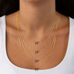 14K Gold Double Initial Heart Necklace