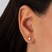14K Gold Moon and Star Stud Earrings