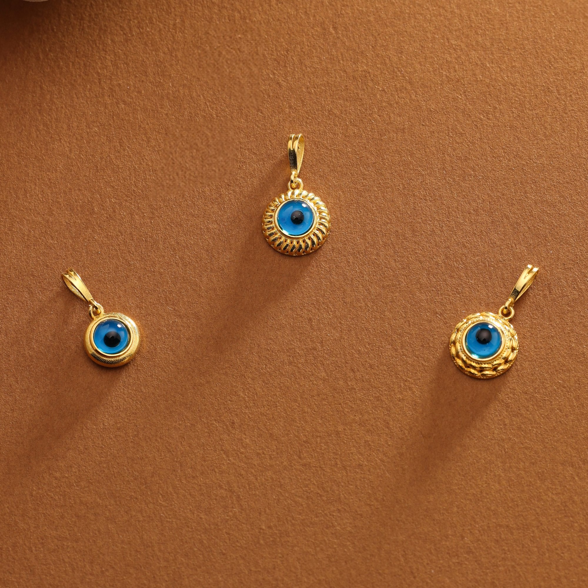 14K Gold Evil Eye Charm