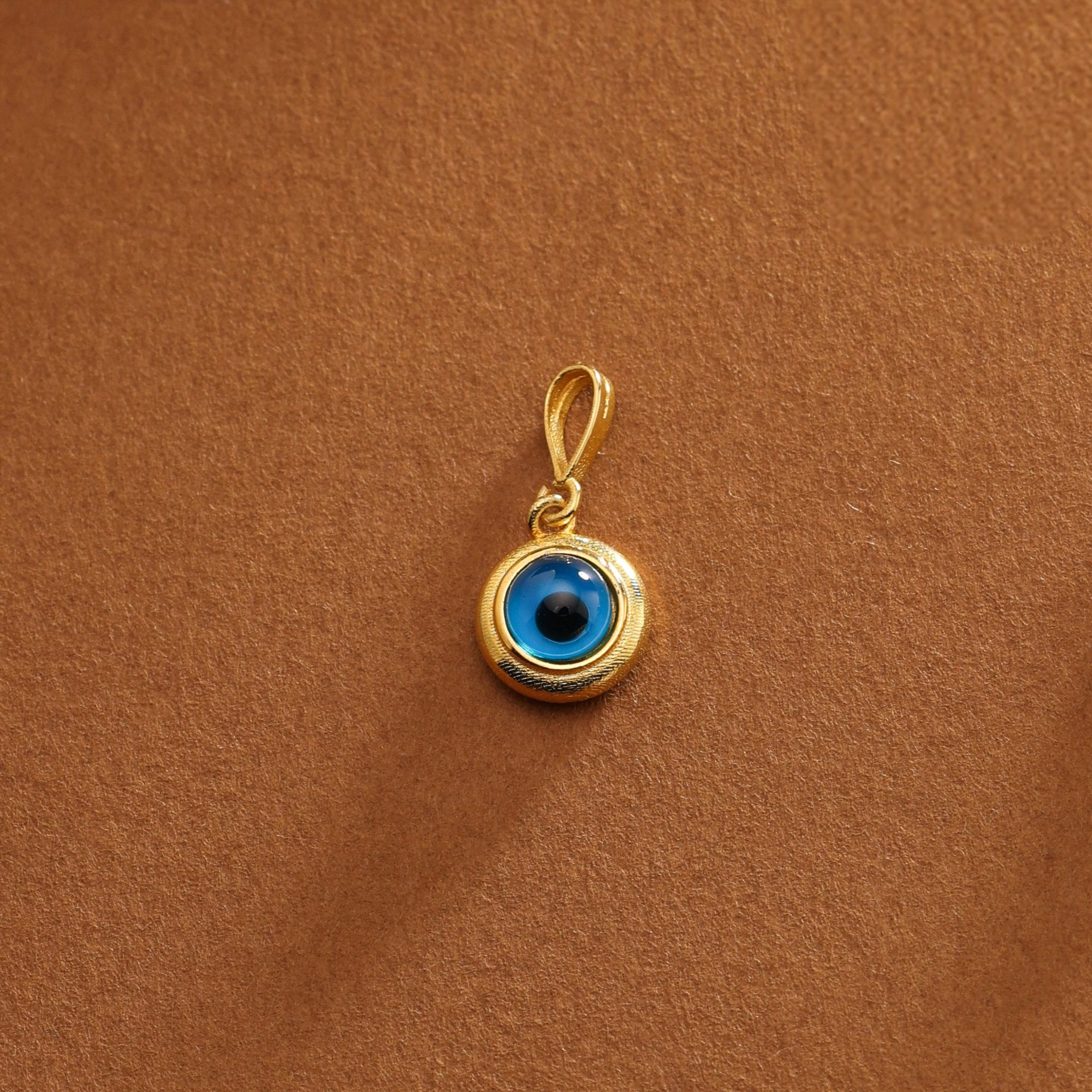 14K Gold Evil Eye Charm