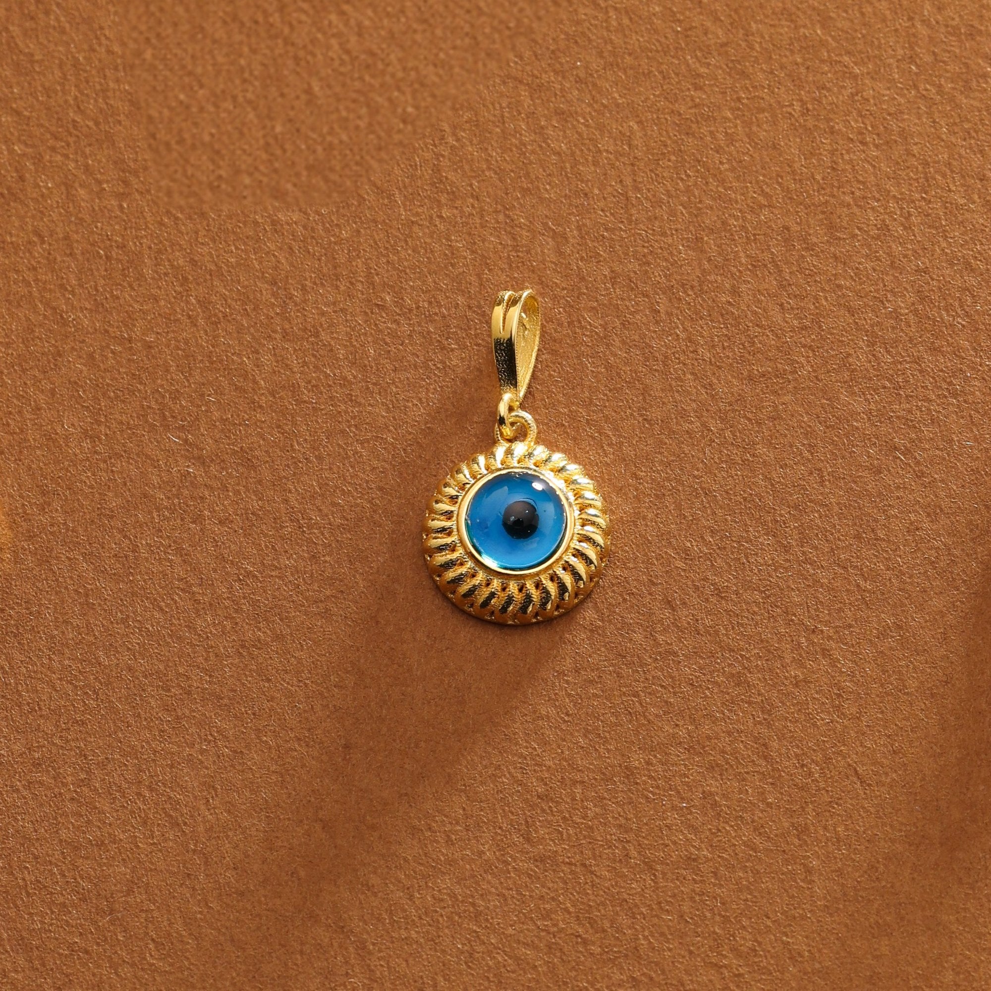 14K Gold Evil Eye Charm