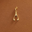 14K Gold Wishbone Charm