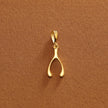 14K Gold Wishbone Charm