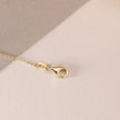 Birthstone Necklace in 14K Solid Gold, Custom Multi Stone Pendant