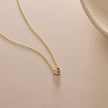 Birthstone Necklace in 14K Solid Gold, Custom Multi Stone Pendant